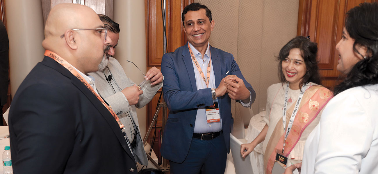 Ashish Patel and Others Light Moment Discussing at L&D Summit Mumbai 2025